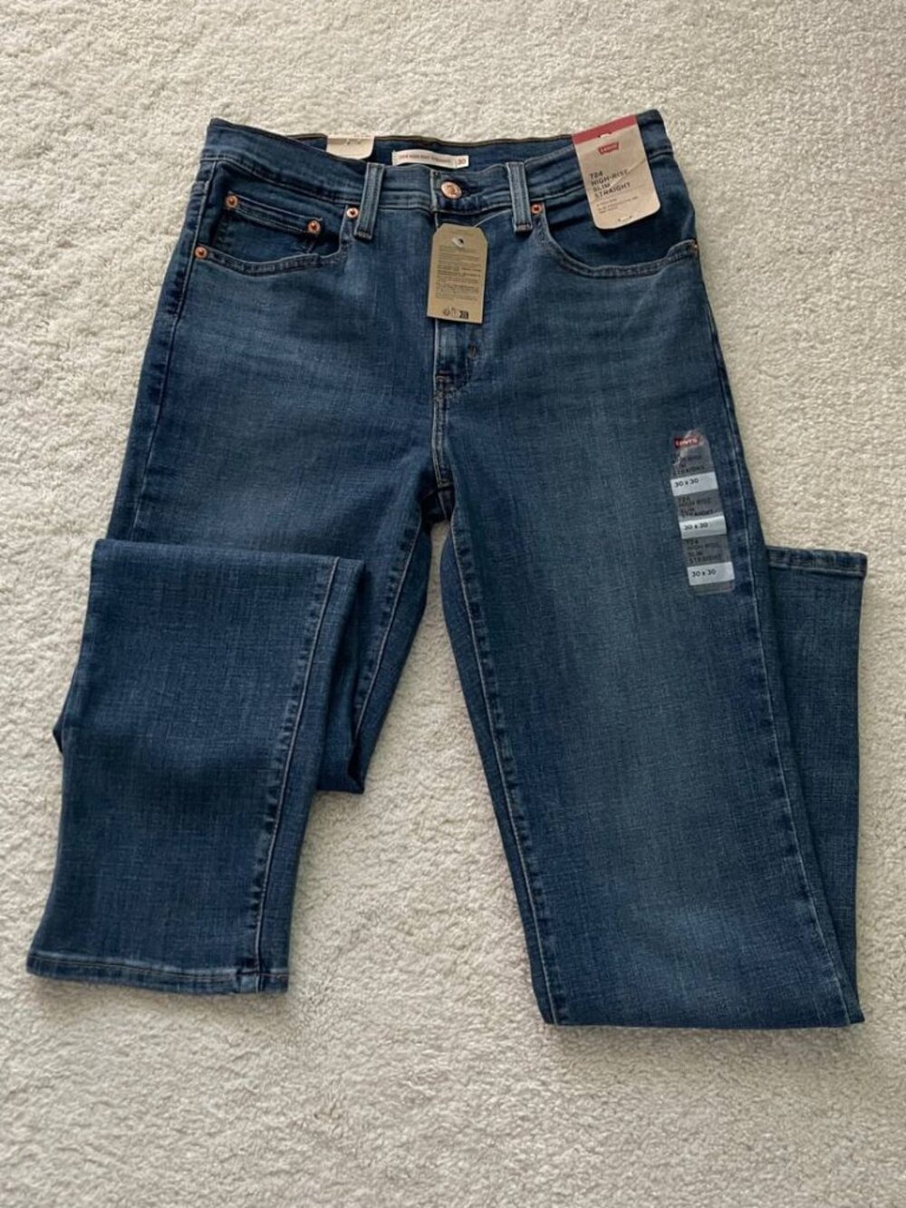NWT Levi’s 724 High Rise Straight Women’s Jeans Size 30/30